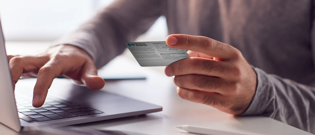 BCBS member using ID card to find local plan info