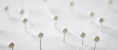 Dots connected by string