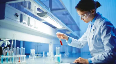 Woman scientist working in a laboratory