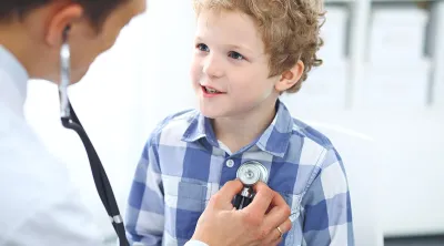 Little boy with doctor