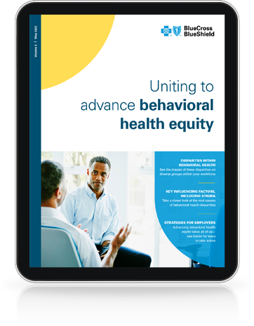 eMagazine cover for Behavioral Health Equity Crisis on iPad Mini