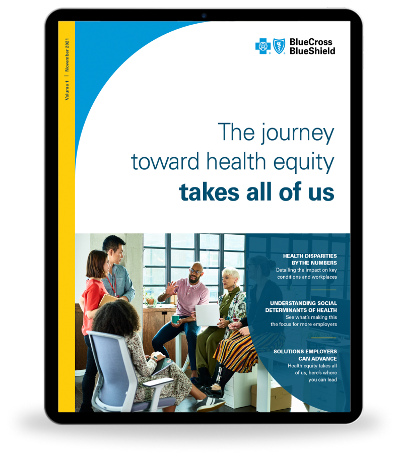 eMagazine cover for Health Equity Crisis on iPad Mini