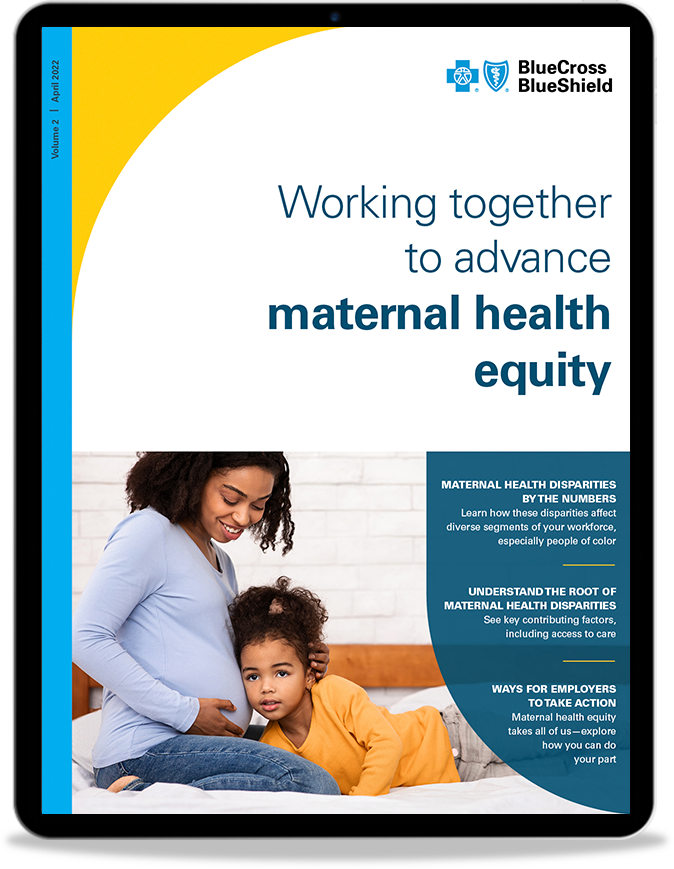 eMagazine cover for Maternal Health Equity Crisis on iPad Mini